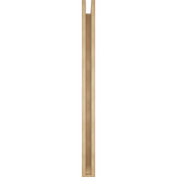 Ekena Millwork - BKTUR0352X46X46BOA06RCPR - Timberthane Faux Wood Balboa Style Bracket w/ Offset Brace, Slat Ends, 3 1/2"W x 46"D x 46"H, Primed Tan