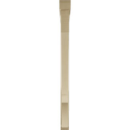 Ekena Millwork - BKTUR0352X48X48BOA06RCPR - Timberthane Faux Wood Balboa Style Bracket w/ Offset Brace, Slat Ends, 3 1/2"W x 48"D x 48"H, Primed Tan