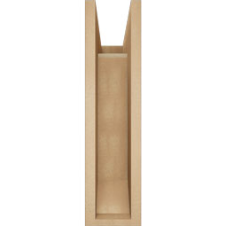 Ekena Millwork - BKTUR0554X14X22BOA06RCPR - Timberthane Faux Wood Balboa Style Bracket w/ Offset Brace, Slat Ends, 5 1/2"W x 14"D x 22"H, Primed Tan