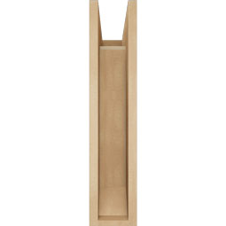 Ekena Millwork - BKTUR0554X14X26BOA06RCPR - Timberthane Faux Wood Balboa Style Bracket w/ Offset Brace, Slat Ends, 5 1/2"W x 14"D x 26"H, Primed Tan