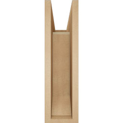 Ekena Millwork - BKTUR0554X16X20BOA06RCPR - Timberthane Faux Wood Balboa Style Bracket w/ Offset Brace, Slat Ends, 5 1/2"W x 16"D x 20"H, Primed Tan
