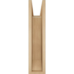 Ekena Millwork - BKTUR0554X16X24BOA06RCPR - Timberthane Faux Wood Balboa Style Bracket w/ Offset Brace, Slat Ends, 5 1/2"W x 16"D x 24"H, Primed Tan