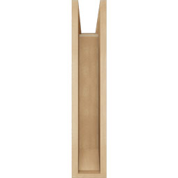 Ekena Millwork - BKTUR0554X16X28BOA06RCPR - Timberthane Faux Wood Balboa Style Bracket w/ Offset Brace, Slat Ends, 5 1/2"W x 16"D x 28"H, Primed Tan