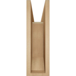 Ekena Millwork - BKTUR0554X18X18BOA06RCPR - Timberthane Faux Wood Balboa Style Bracket w/ Offset Brace, Slat Ends, 5 1/2"W x 18"D x 18"H, Primed Tan