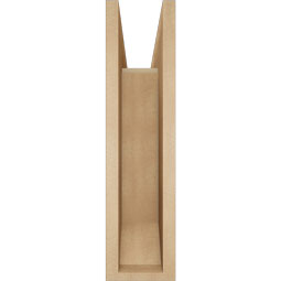 Ekena Millwork - BKTUR0554X18X22BOA06RCPR - Timberthane Faux Wood Balboa Style Bracket w/ Offset Brace, Slat Ends, 5 1/2"W x 18"D x 22"H, Primed Tan