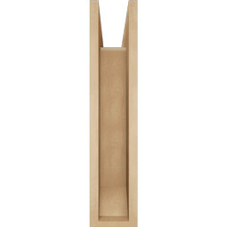Ekena Millwork - BKTUR0554X18X26BOA06RCPR - Timberthane Faux Wood Balboa Style Bracket w/ Offset Brace, Slat Ends, 5 1/2"W x 18"D x 26"H, Primed Tan