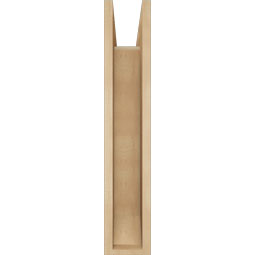 Ekena Millwork - BKTUR0554X18X30BOA06RCPR - Timberthane Faux Wood Balboa Style Bracket w/ Offset Brace, Slat Ends, 5 1/2"W x 18"D x 30"H, Primed Tan