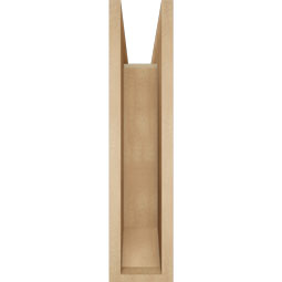Ekena Millwork - BKTUR0554X20X24BOA06RCPR - Timberthane Faux Wood Balboa Style Bracket w/ Offset Brace, Slat Ends, 5 1/2"W x 20"D x 24"H, Primed Tan