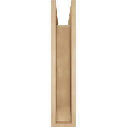 Ekena Millwork - BKTUR0554X20X28BOA06RCPR - Timberthane Faux Wood Balboa Style Bracket w/ Offset Brace, Slat Ends, 5 1/2"W x 20"D x 28"H, Primed Tan