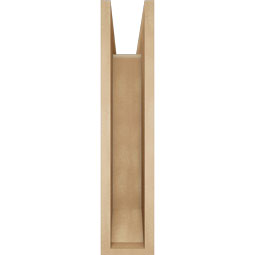 Ekena Millwork - BKTUR0554X22X26BOA06RCPR - Timberthane Faux Wood Balboa Style Bracket w/ Offset Brace, Slat Ends, 5 1/2"W x 22"D x 26"H, Primed Tan