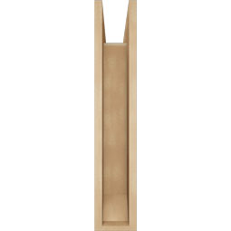 Ekena Millwork - BKTUR0554X22X30BOA06RCPR - Timberthane Faux Wood Balboa Style Bracket w/ Offset Brace, Slat Ends, 5 1/2"W x 22"D x 30"H, Primed Tan