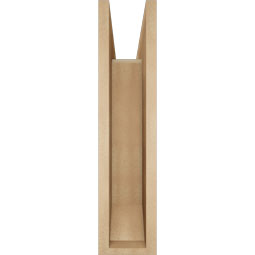 Ekena Millwork - BKTUR0554X24X24BOA06RCPR - Timberthane Faux Wood Balboa Style Bracket w/ Offset Brace, Slat Ends, 5 1/2"W x 24"D x 24"H, Primed Tan