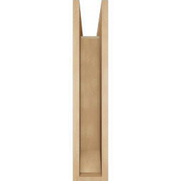 Ekena Millwork - BKTUR0554X24X28BOA06RCPR - Timberthane Faux Wood Balboa Style Bracket w/ Offset Brace, Slat Ends, 5 1/2"W x 24"D x 28"H, Primed Tan
