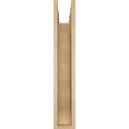 Ekena Millwork - BKTUR0554X24X32BOA06RCPR - Timberthane Faux Wood Balboa Style Bracket w/ Offset Brace, Slat Ends, 5 1/2"W x 24"D x 32"H, Primed Tan