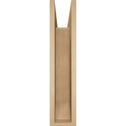 Ekena Millwork - BKTUR0554X26X26BOA06RCPR - Timberthane Faux Wood Balboa Style Bracket w/ Offset Brace, Slat Ends, 5 1/2"W x 26"D x 26"H, Primed Tan