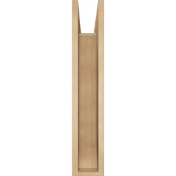 Ekena Millwork - BKTUR0554X26X30BOA06RCPR - Timberthane Faux Wood Balboa Style Bracket w/ Offset Brace, Slat Ends, 5 1/2"W x 26"D x 30"H, Primed Tan