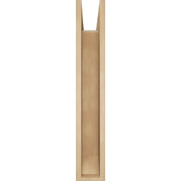 Ekena Millwork - BKTUR0554X26X34BOA06RCPR - Timberthane Faux Wood Balboa Style Bracket w/ Offset Brace, Slat Ends, 5 1/2"W x 26"D x 34"H, Primed Tan