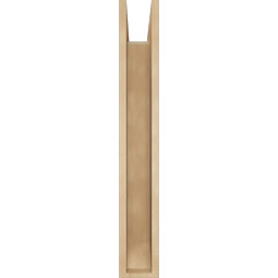 Ekena Millwork - BKTUR0554X26X38BOA06RCPR - Timberthane Faux Wood Balboa Style Bracket w/ Offset Brace, Slat Ends, 5 1/2"W x 26"D x 38"H, Primed Tan