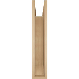 Ekena Millwork - BKTUR0554X28X28BOA06RCPR - Timberthane Faux Wood Balboa Style Bracket w/ Offset Brace, Slat Ends, 5 1/2"W x 28"D x 28"H, Primed Tan