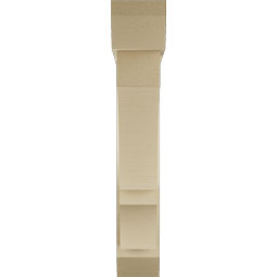 Ekena Millwork - BKTUR0554X28X32BOA06RCPR - Timberthane Faux Wood Balboa Style Bracket w/ Offset Brace, Slat Ends, 5 1/2"W x 28"D x 32"H, Primed Tan