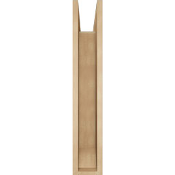 Ekena Millwork - BKTUR0554X28X32BOA06RCPR - Timberthane Faux Wood Balboa Style Bracket w/ Offset Brace, Slat Ends, 5 1/2"W x 28"D x 32"H, Primed Tan