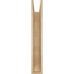 Ekena Millwork - BKTUR0554X28X36BOA06RCPR - Timberthane Faux Wood Balboa Style Bracket w/ Offset Brace, Slat Ends, 5 1/2"W x 28"D x 36"H, Primed Tan