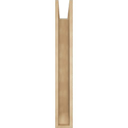 Ekena Millwork - BKTUR0554X28X40BOA06RCPR - Timberthane Faux Wood Balboa Style Bracket w/ Offset Brace, Slat Ends, 5 1/2"W x 28"D x 40"H, Primed Tan