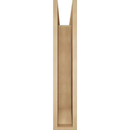 Ekena Millwork - BKTUR0554X30X30BOA06RCPR - Timberthane Faux Wood Balboa Style Bracket w/ Offset Brace, Slat Ends, 5 1/2"W x 30"D x 30"H, Primed Tan