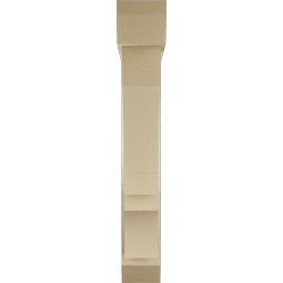 Ekena Millwork - BKTUR0554X30X36BOA06RCPR - Timberthane Faux Wood Balboa Style Bracket w/ Offset Brace, Slat Ends, 5 1/2"W x 30"D x 36"H, Primed Tan