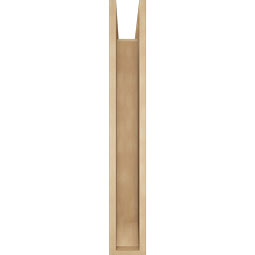 Ekena Millwork - BKTUR0554X30X38BOA06RCPR - Timberthane Faux Wood Balboa Style Bracket w/ Offset Brace, Slat Ends, 5 1/2"W x 30"D x 38"H, Primed Tan