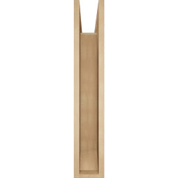 Ekena Millwork - BKTUR0554X32X32BOA06RCPR - Timberthane Faux Wood Balboa Style Bracket w/ Offset Brace, Slat Ends, 5 1/2"W x 32"D x 32"H, Primed Tan