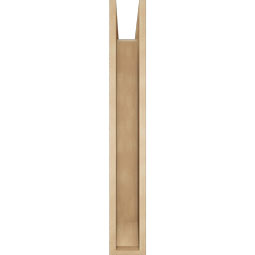 Ekena Millwork - BKTUR0554X32X38BOA06RCPR - Timberthane Faux Wood Balboa Style Bracket w/ Offset Brace, Slat Ends, 5 1/2"W x 32"D x 38"H, Primed Tan
