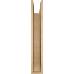 Ekena Millwork - BKTUR0554X34X34BOA06RCPR - Timberthane Faux Wood Balboa Style Bracket w/ Offset Brace, Slat Ends, 5 1/2"W x 34"D x 34"H, Primed Tan
