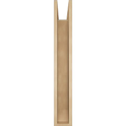 Ekena Millwork - BKTUR0554X34X38BOA06RCPR - Timberthane Faux Wood Balboa Style Bracket w/ Offset Brace, Slat Ends, 5 1/2"W x 34"D x 38"H, Primed Tan