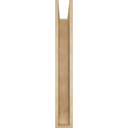 Ekena Millwork - BKTUR0554X34X40BOA06RCPR - Timberthane Faux Wood Balboa Style Bracket w/ Offset Brace, Slat Ends, 5 1/2"W x 34"D x 40"H, Primed Tan