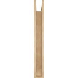 Ekena Millwork - BKTUR0554X34X42BOA06RCPR - Timberthane Faux Wood Balboa Style Bracket w/ Offset Brace, Slat Ends, 5 1/2"W x 34"D x 42"H, Primed Tan