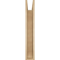 Ekena Millwork - BKTUR0554X36X36BOA06RCPR - Timberthane Faux Wood Balboa Style Bracket w/ Offset Brace, Slat Ends, 5 1/2"W x 36"D x 36"H, Primed Tan