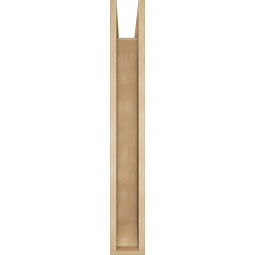 Ekena Millwork - BKTUR0554X36X40BOA06RCPR - Timberthane Faux Wood Balboa Style Bracket w/ Offset Brace, Slat Ends, 5 1/2"W x 36"D x 40"H, Primed Tan