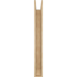 Ekena Millwork - BKTUR0554X36X48BOA06RCPR - Timberthane Faux Wood Balboa Style Bracket w/ Offset Brace, Slat Ends, 5 1/2"W x 36"D x 48"H, Primed Tan