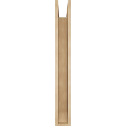Ekena Millwork - BKTUR0554X38X44BOA06RCPR - Timberthane Faux Wood Balboa Style Bracket w/ Offset Brace, Slat Ends, 5 1/2"W x 38"D x 44"H, Primed Tan