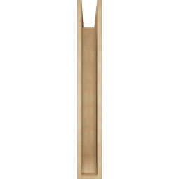 Ekena Millwork - BKTUR0554X40X40BOA06RCPR - Timberthane Faux Wood Balboa Style Bracket w/ Offset Brace, Slat Ends, 5 1/2"W x 40"D x 40"H, Primed Tan