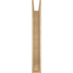 Ekena Millwork - BKTUR0554X42X42BOA06RCPR - Timberthane Faux Wood Balboa Style Bracket w/ Offset Brace, Slat Ends, 5 1/2"W x 42"D x 42"H, Primed Tan