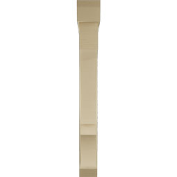 Ekena Millwork - BKTUR0554X42X48BOA06RCPR - Timberthane Faux Wood Balboa Style Bracket w/ Offset Brace, Slat Ends, 5 1/2"W x 42"D x 48"H, Primed Tan