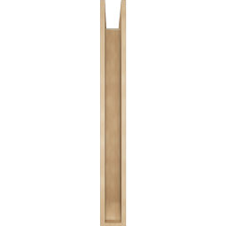 Ekena Millwork - BKTUR0554X42X48BOA06RCPR - Timberthane Faux Wood Balboa Style Bracket w/ Offset Brace, Slat Ends, 5 1/2"W x 42"D x 48"H, Primed Tan