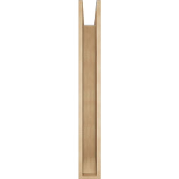 Ekena Millwork - BKTUR0554X44X44BOA06RCPR - Timberthane Faux Wood Balboa Style Bracket w/ Offset Brace, Slat Ends, 5 1/2"W x 44"D x 44"H, Primed Tan