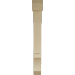 Ekena Millwork - BKTUR0554X46X46BOA06RCPR - Timberthane Faux Wood Balboa Style Bracket w/ Offset Brace, Slat Ends, 5 1/2"W x 46"D x 46"H, Primed Tan