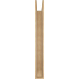 Ekena Millwork - BKTUR0554X46X46BOA06RCPR - Timberthane Faux Wood Balboa Style Bracket w/ Offset Brace, Slat Ends, 5 1/2"W x 46"D x 46"H, Primed Tan