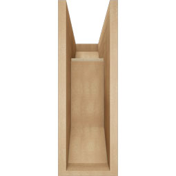 Ekena Millwork - BKTUR0756X18X22BOA06RCPR - Timberthane Faux Wood Balboa Style Bracket w/ Offset Brace, Slat Ends, 7 1/2"W x 18"D x 22"H, Primed Tan