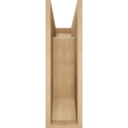 Ekena Millwork - BKTUR0756X18X26BOA06RCPR - Timberthane Faux Wood Balboa Style Bracket w/ Offset Brace, Slat Ends, 7 1/2"W x 18"D x 26"H, Primed Tan