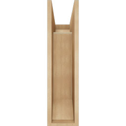 Ekena Millwork - BKTUR0756X18X30BOA06RCPR - Timberthane Faux Wood Balboa Style Bracket w/ Offset Brace, Slat Ends, 7 1/2"W x 18"D x 30"H, Primed Tan